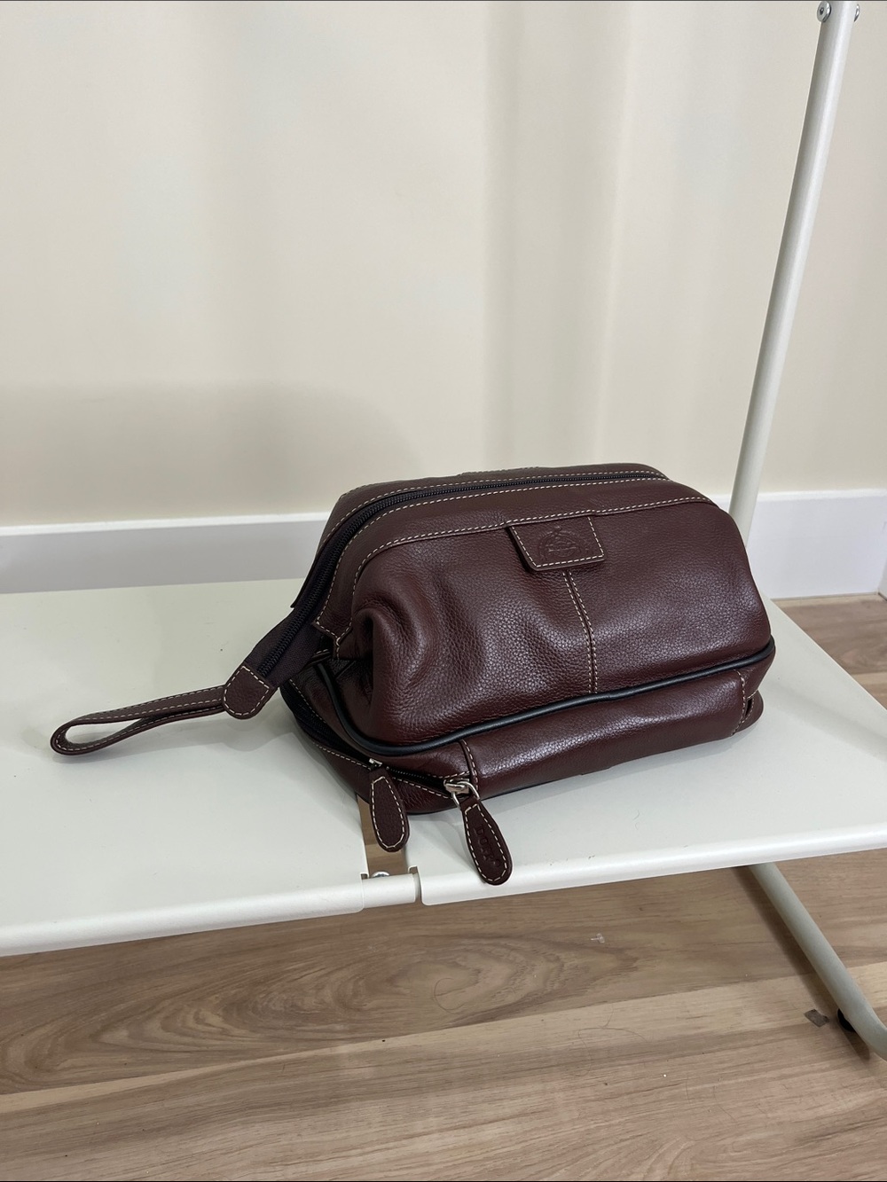 Dopp Brown Leather Toiletry Dopp Kit